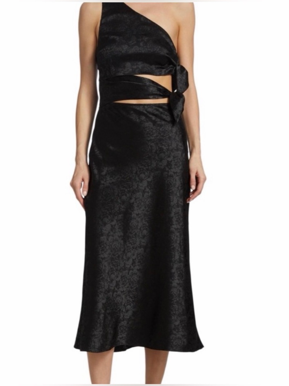 WAYF One Shoulder Cutout Dress